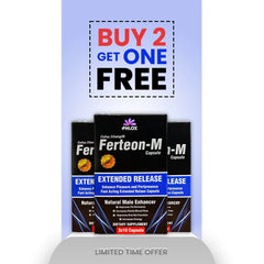 Phlox Ferteon-M supplement offer, buy 2 get one free, limited time wellness deal