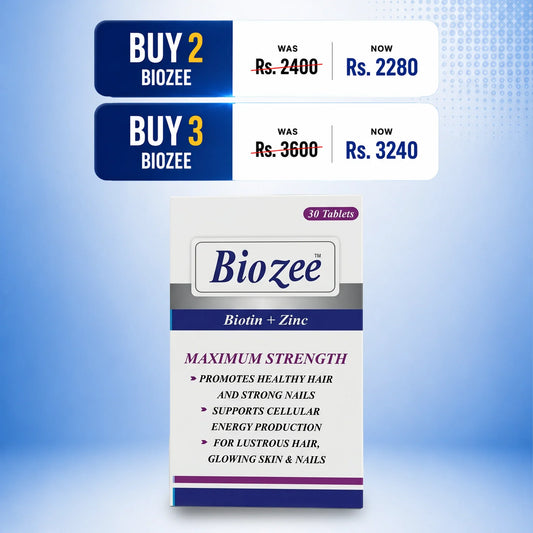 Biozee Tablets Best Biotin and Zinc tablets in Pakistan Phlox Pharma