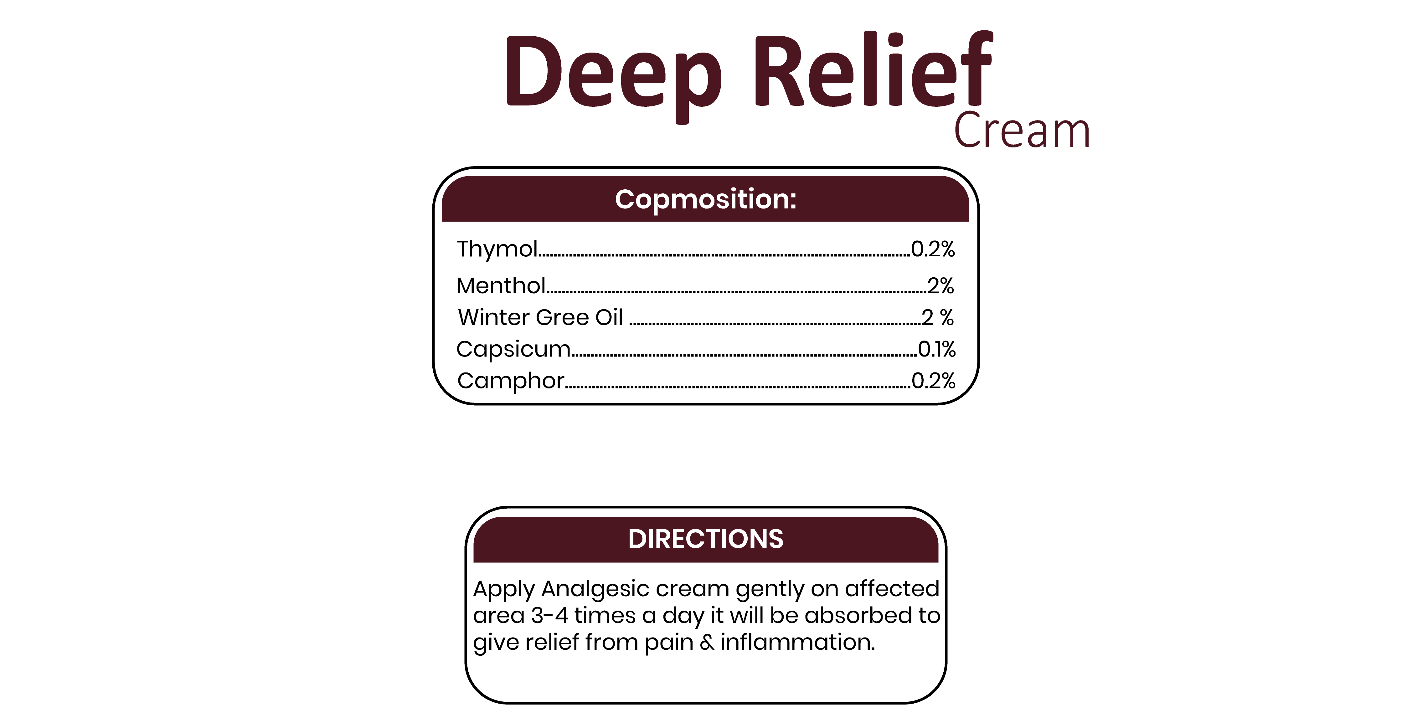 Deep Relief Cream Phlox Pharma