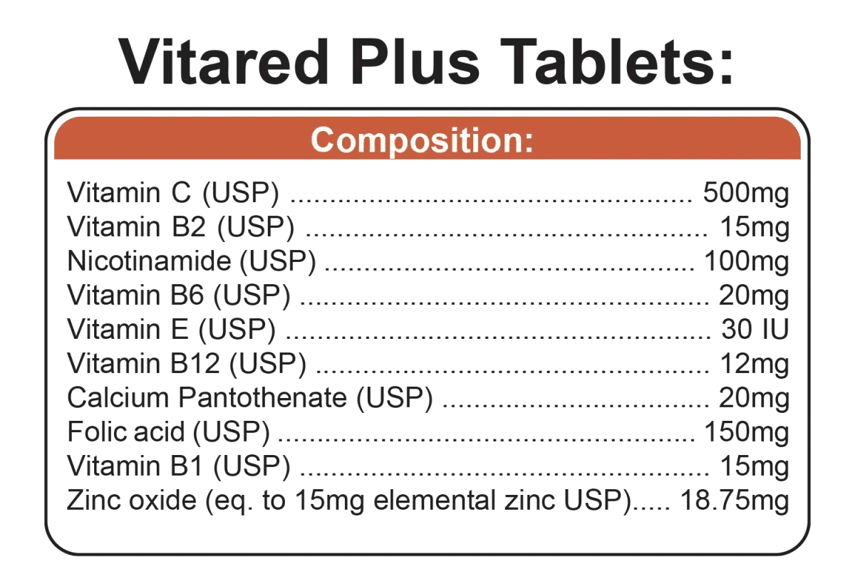 Vitared Plus Tablets - Phlox